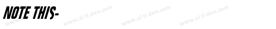 Note this字体转换